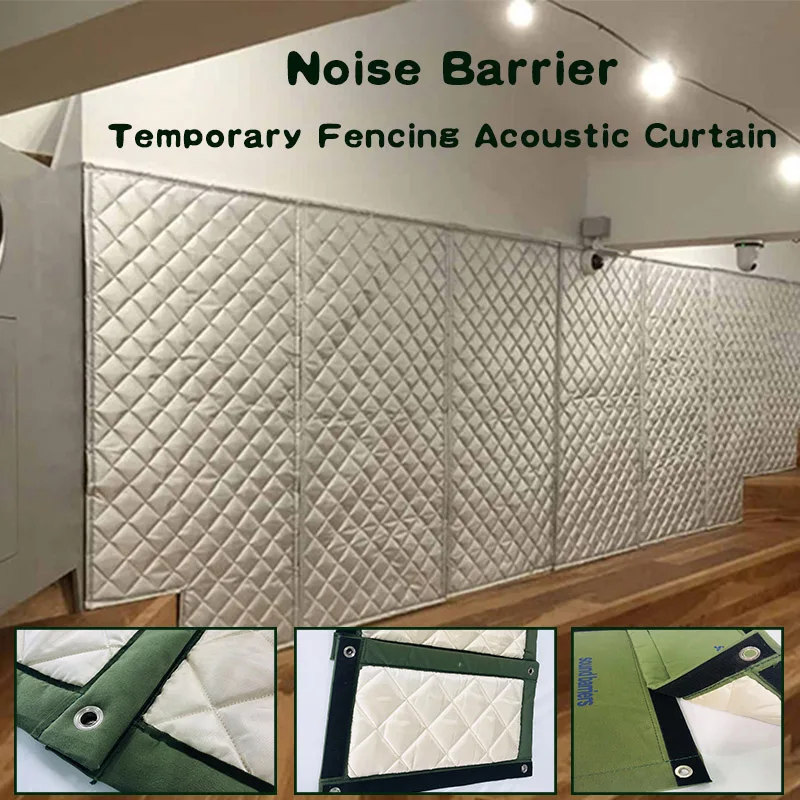 Portable Temporary Fencing Noise Barrier Acoustic blankets Construction Site  sound barrier dampening Factory