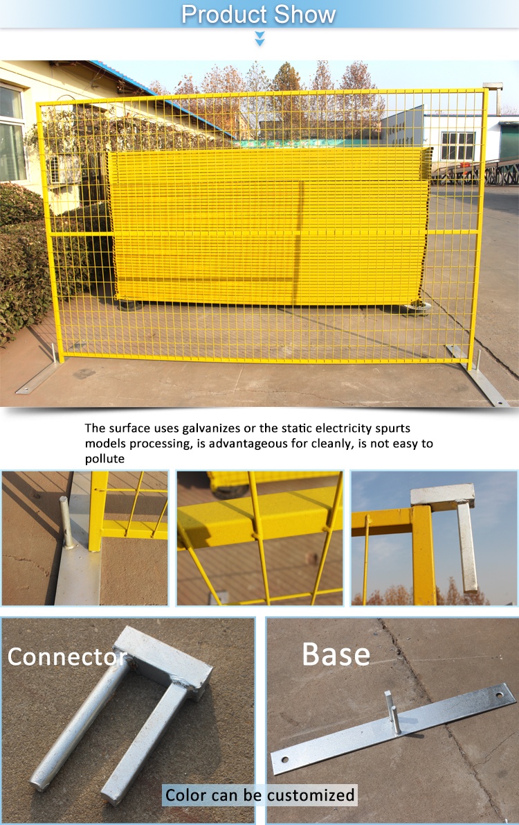 Galvanized Canada Temporary Construction Fence Panels Hot Sale