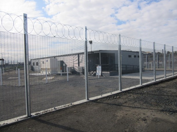 High Security Wire Fence with Wall Spikes On the top of 358 clearvu fencing panels 3