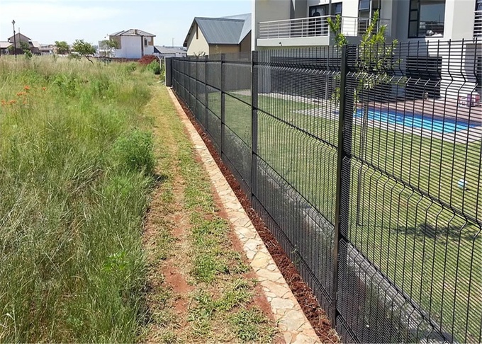 Prison Powder coated high security wire mesh fence panel 3"x0.5" x 8ga wire 1