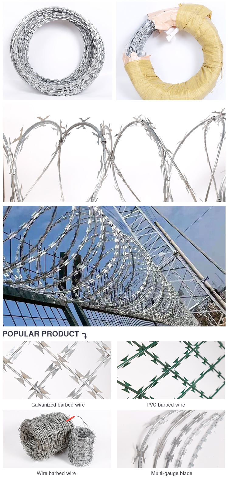 Welded Razor Wire Mesh Ribbon Fence 0