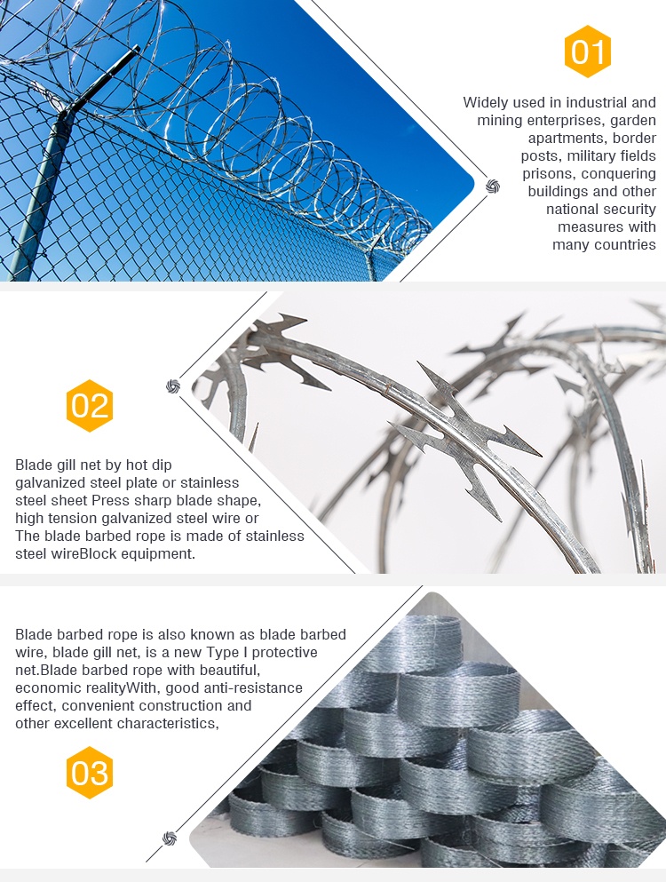 Welded Razor Wire Mesh Ribbon Fence 1