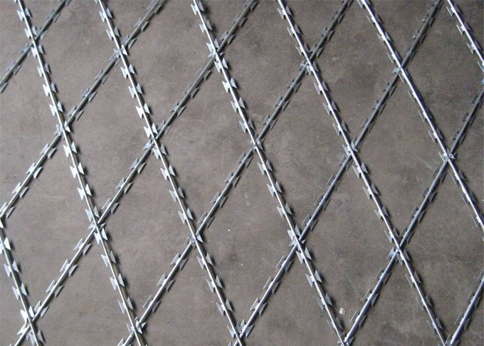 Rhombus Welded Razor Mesh Fence 150mmx300mm BT022 Hot dipped Galvanized 4