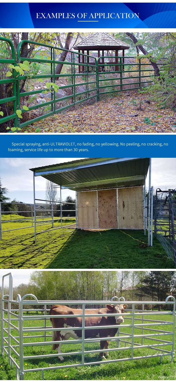 1.17m Galvanized Farm Gates 2