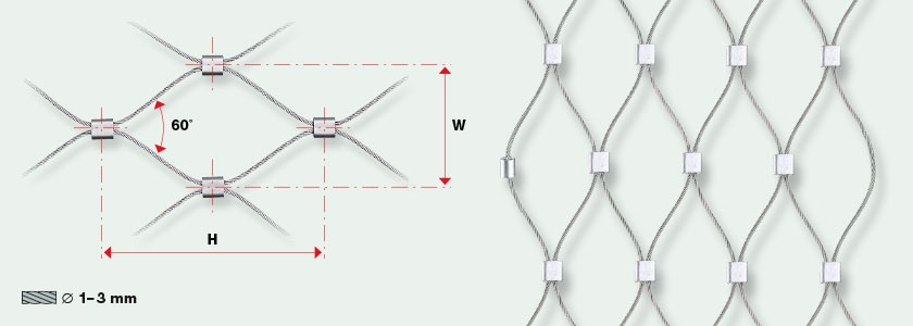 316 316L ss rope cable wire net/stainless steel wire rope mesh net/zoo mesh