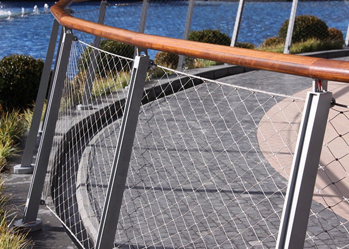 Decorative Architectual Facade Cladding Cable Rod Woven Mesh 26