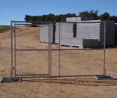 8'x12' tubing 1⅜"(35mm) x 16ga thickness chain link us standard temporary fencing 13ga/2.3m diameter 6