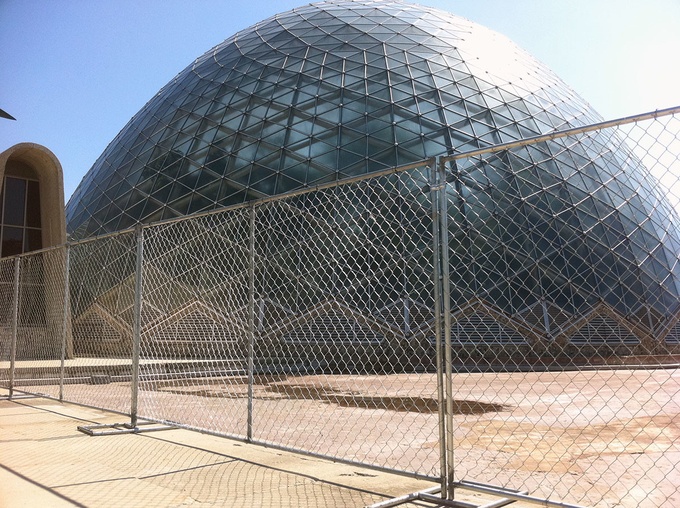 6'x12' chain link fence panels construction security 1⅝"(41.2mm) x1.8mm/15ga hdg to be 1oz/ft2 1.2oz/ft2 1.8oz/ft2 2.0oz 0