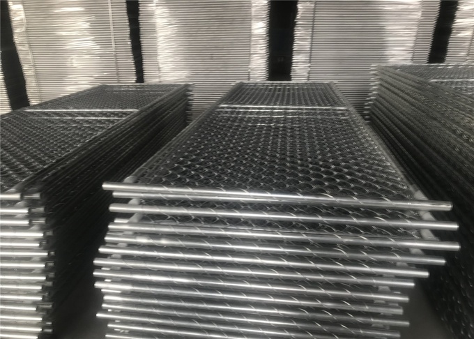 Top Round 6' x 10' Chain mesh aperture 60mm*60mm 1.625" Outer Tube144" width x 72" height temporary chain link fence 0