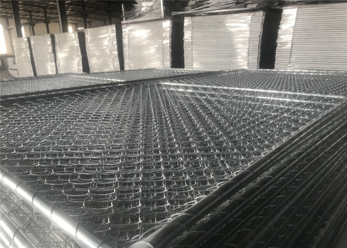 Top Round 6' x 10' Chain mesh aperture 60mm*60mm 1.625" Outer Tube144" width x 72" height temporary chain link fence 1