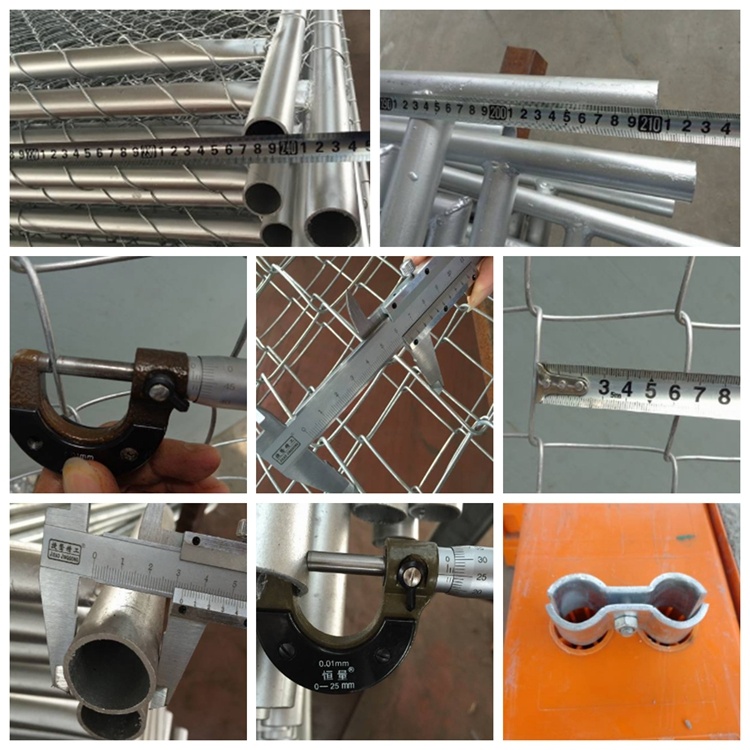 American Galvanized Used Temporary 6 x 10 Chain Link Fence Panels