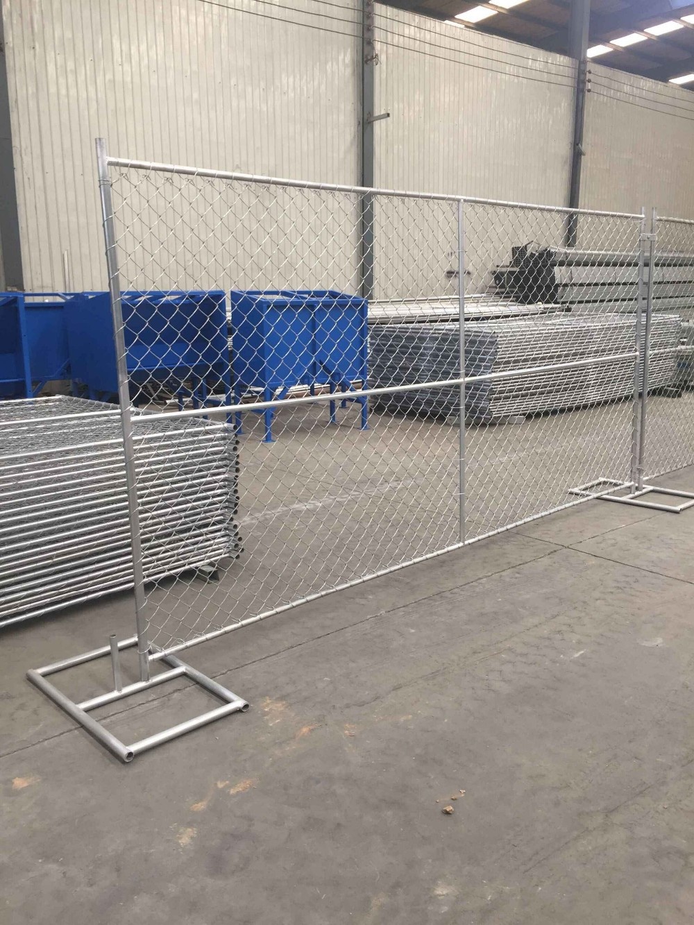 temporary chain link fence panels 6'x12' mesh 60mm x 60mm tube 1.25"  16ga wall thick 0