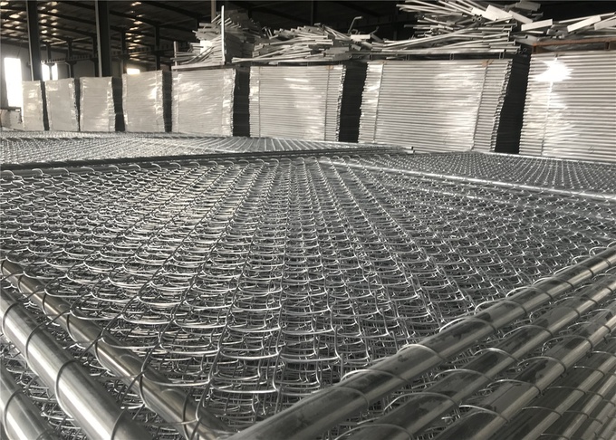 temporary chain link fence panels 6'x12' mesh 60mm x 60mm tube 1.25"  16ga wall thick 10