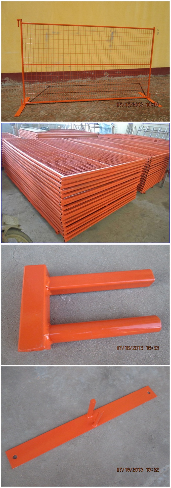 Interpon Powder  Coated Blue Construction Temporary Fence Height 6&rsquo;/1830mm*Width9.5&rsquo;/2900mm Spacing4"x12"/100mmx300mm 3