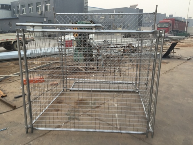 Galvanized Steel Wire Mesh Rubbish Cage construction site 1