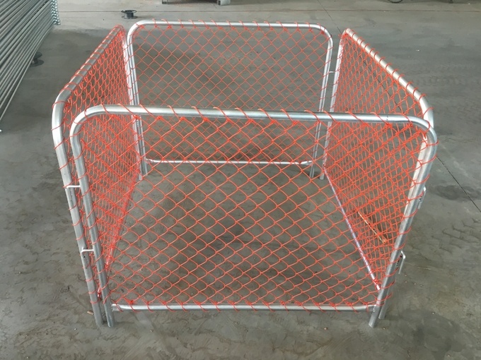 Rubbish Cage 50mm*50mm orange chain link infilled mesh construction barriers 1
