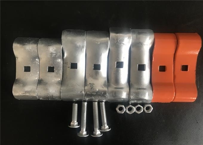 Customized Size Temporary Fence Clamps Galvanized Q235 Steel Materials