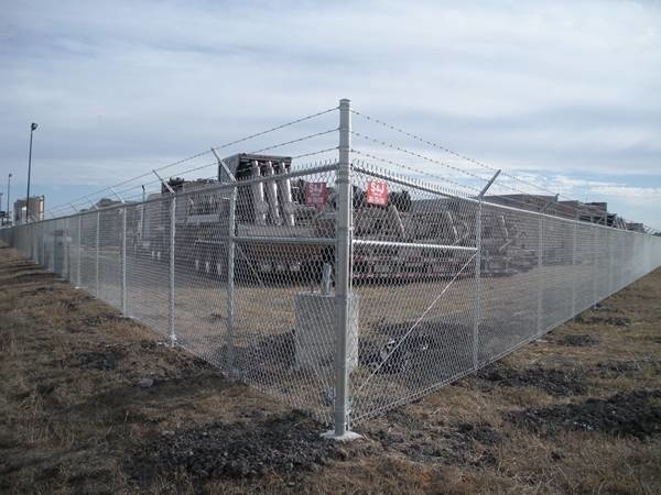 Stainless steel chain link fences are installed surrounding the factory.