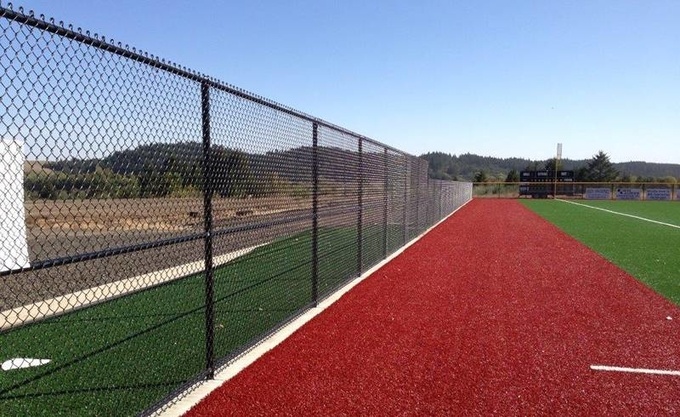 Black chain link fence for school playing fields.