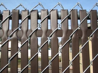Top locking privacy slats for galvanized chain link fence.