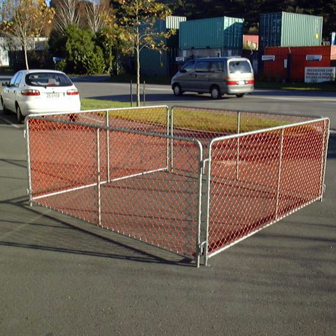 NZ Orage Color Powder Coated Chain Wire Mesh Of Rubbish Cage 4