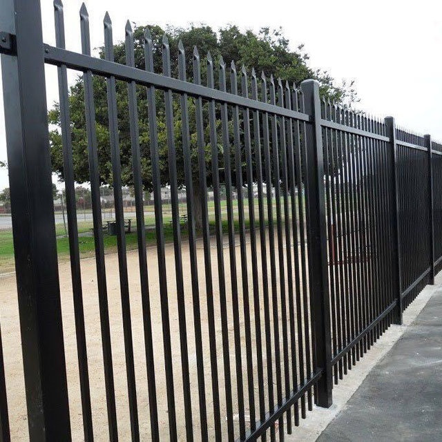 The Secura Top Tubular Powder Coated Steel Garrison Security Fencing