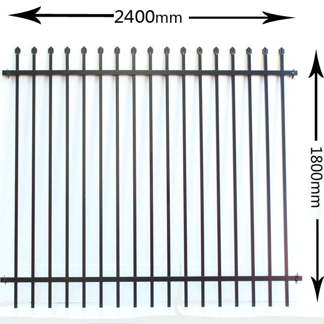 The Secura Top Tubular Powder Coated Steel Garrison Security Fencing