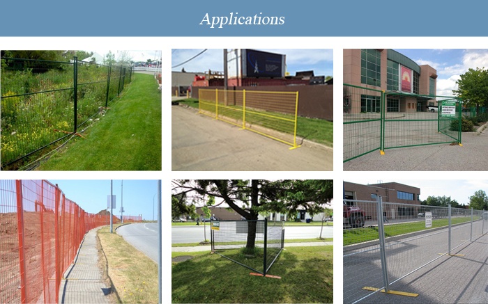 Hot sales red canada temporary fence panel