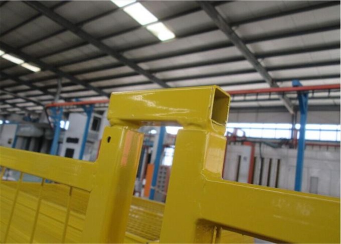 Canada standard Construction Temporary Fencing Panels 6'x9.6' mesh 2"x4"x3.2mm powder coated yellow 1.2"/30mm tubing 9