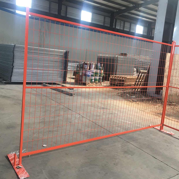Standard Size Rental Portable Construction Canada PVC Coated Temporary Fence
