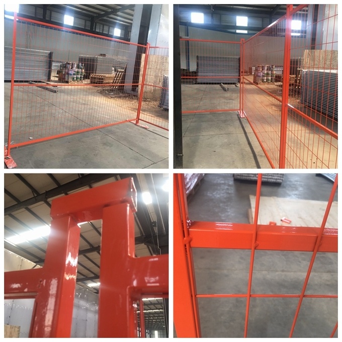 Standard Size Rental Portable Construction Canada PVC Coated Temporary Fence