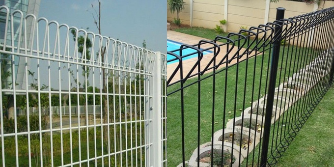 Alibaba.com hot dipped galvanized BRC welded mesh panel fencing, roll top fence, decorative public park fence