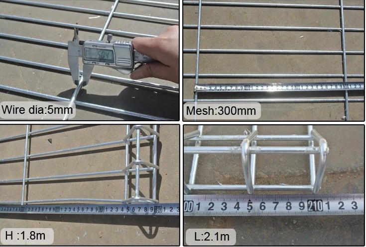 High strong welded roll top fence