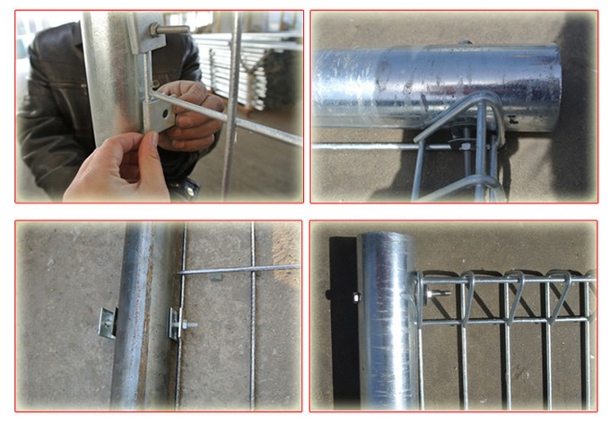 Home Garden Powder Coated Metal Welded Roll Top BRC Fencing