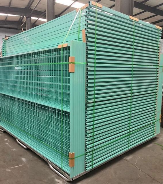 Powder Coated Portable Fence Panels Green Color For Garden