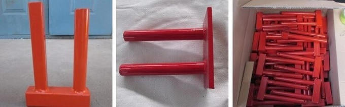 Powder Coated Red Construction Site Fencing Panels 6'x9.5' Mesh 50mm*100mm diameter 2.5mm wall thick 1.00mm 3