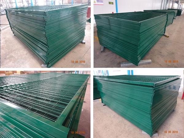 Canada Temporary Steel Fencing , Wire Fencing Panels 20*1.2mm Rail