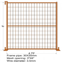 6ftx4.75ft Temporary Fencing for Various Applications