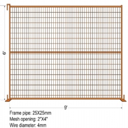 6ftx9ft Temporary Fencing: Ideal for Construction and Events